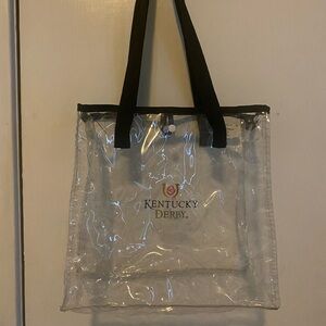 Kentucky Derby Clear Bag with black straps